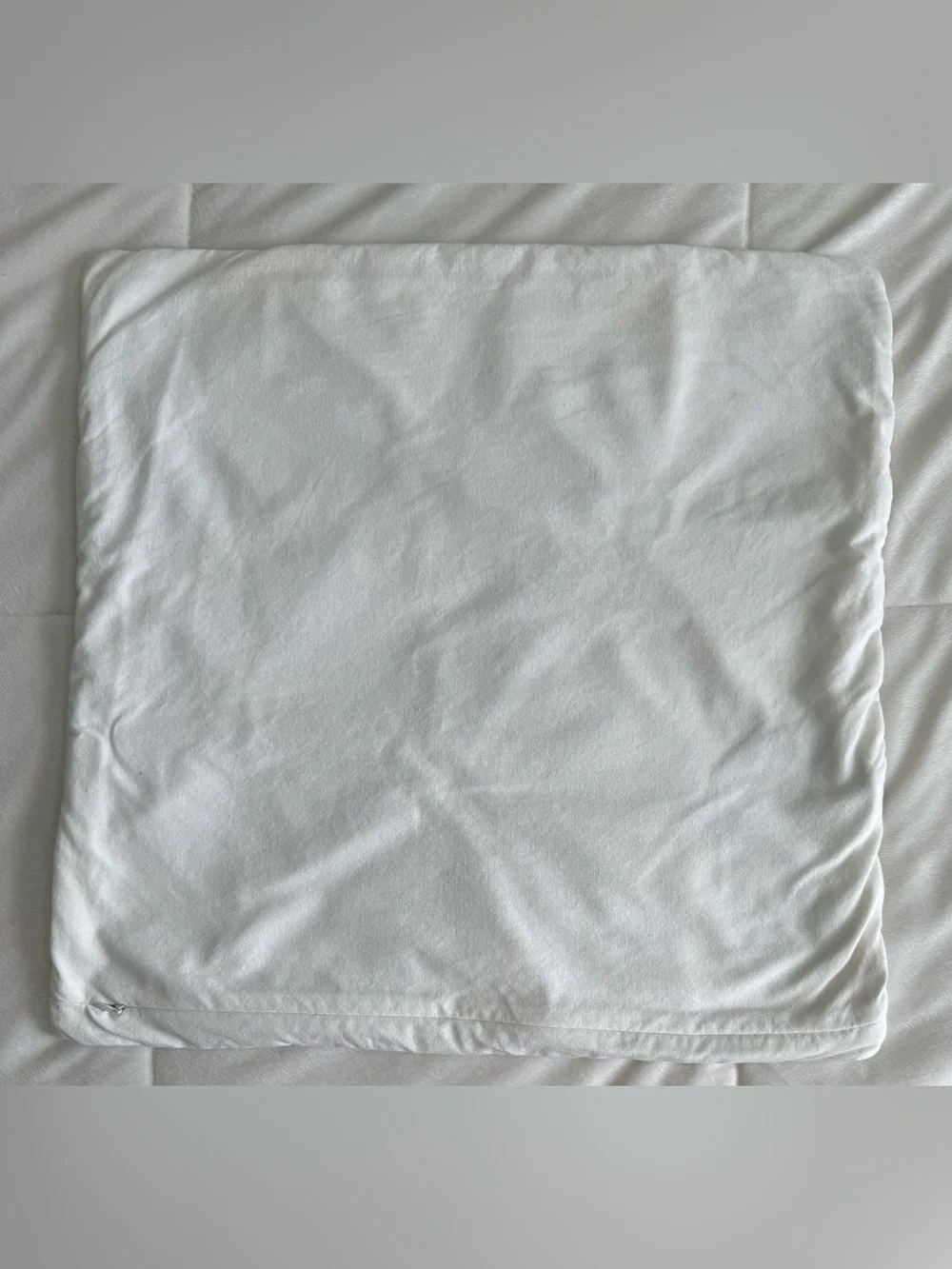 Pottery Barn Embroidered Floral Throw Pillow Cover 20x20 Cotton Textured